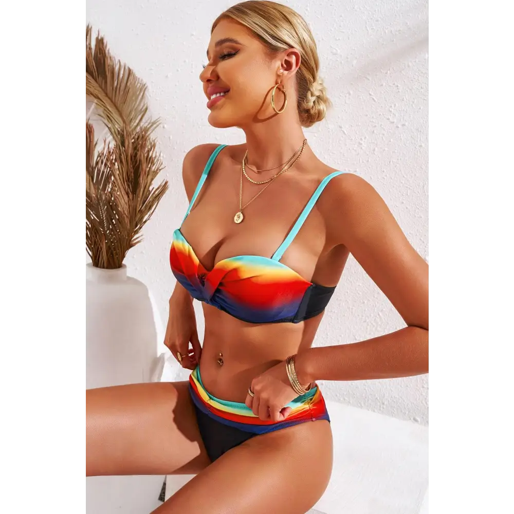 Sizzling Synz Ruched Bikini Set for Beach-Ready Confidence