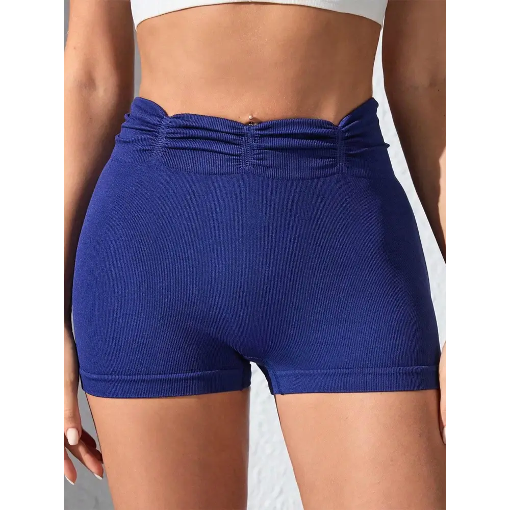 Ruched High Waist Active Shorts