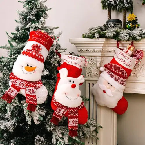 Santa's Jolly Stocking Hanging Widget for Festive Christmas Decor