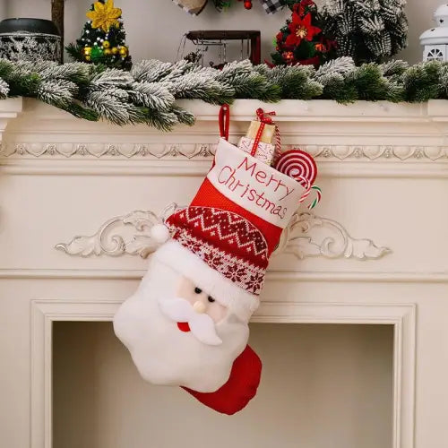 Santa's Jolly Stocking Hanging Widget for Festive Christmas Decor