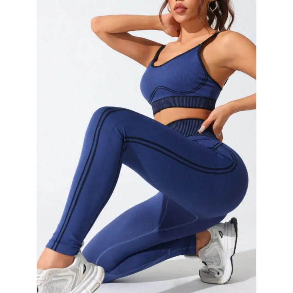 Scoop Neck Cami and High Waist Leggings Active Set