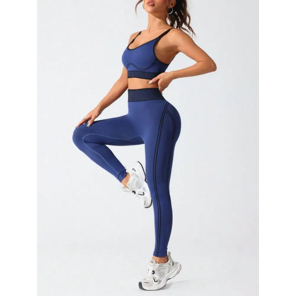 Scoop Neck Cami and High Waist Leggings Active Set