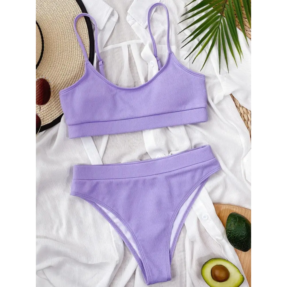 Scoop Neck Spaghetti Strap Two-Piece Swim Set