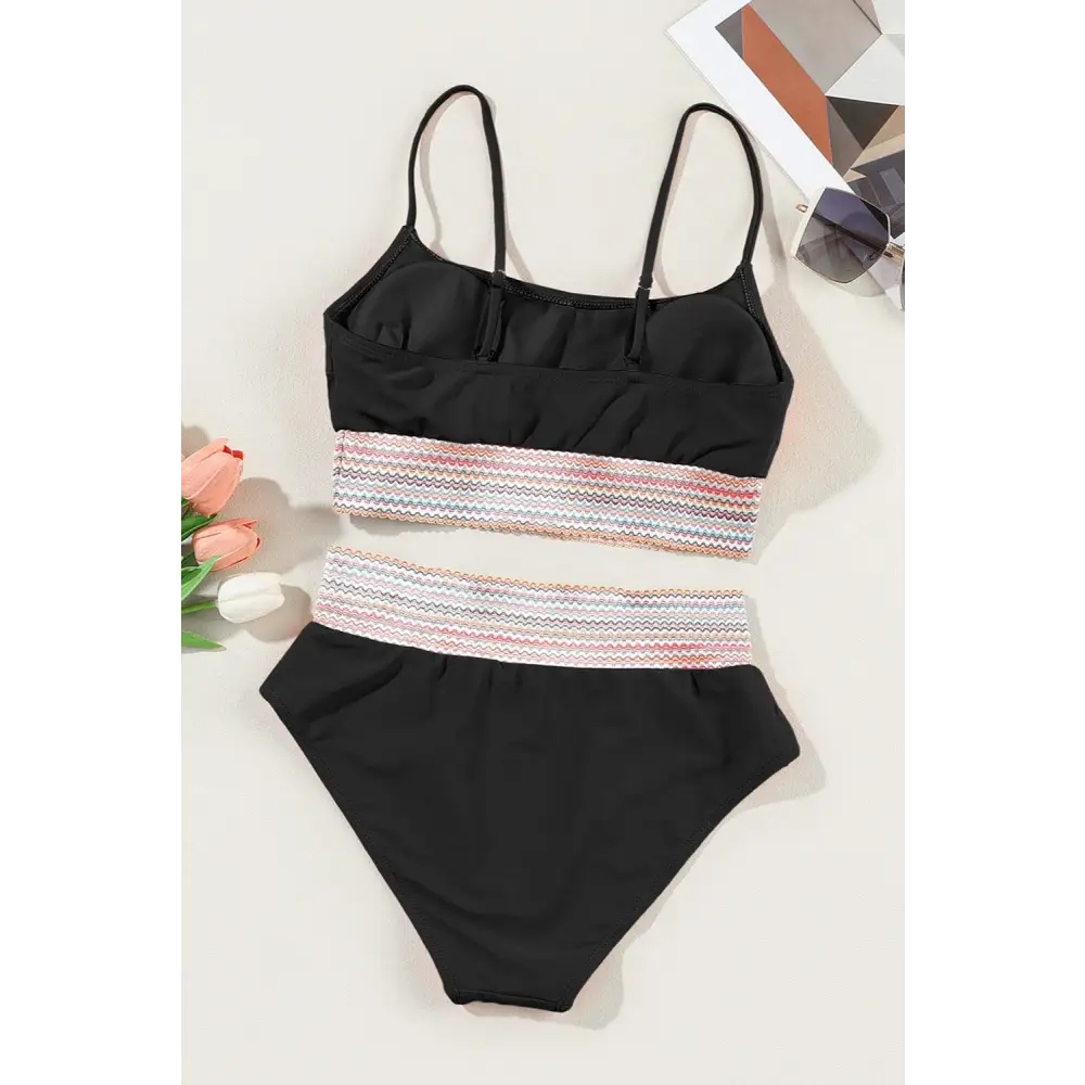 Sizzling Scoop Neck Spaghetti Strap Two-Piece Swim Set