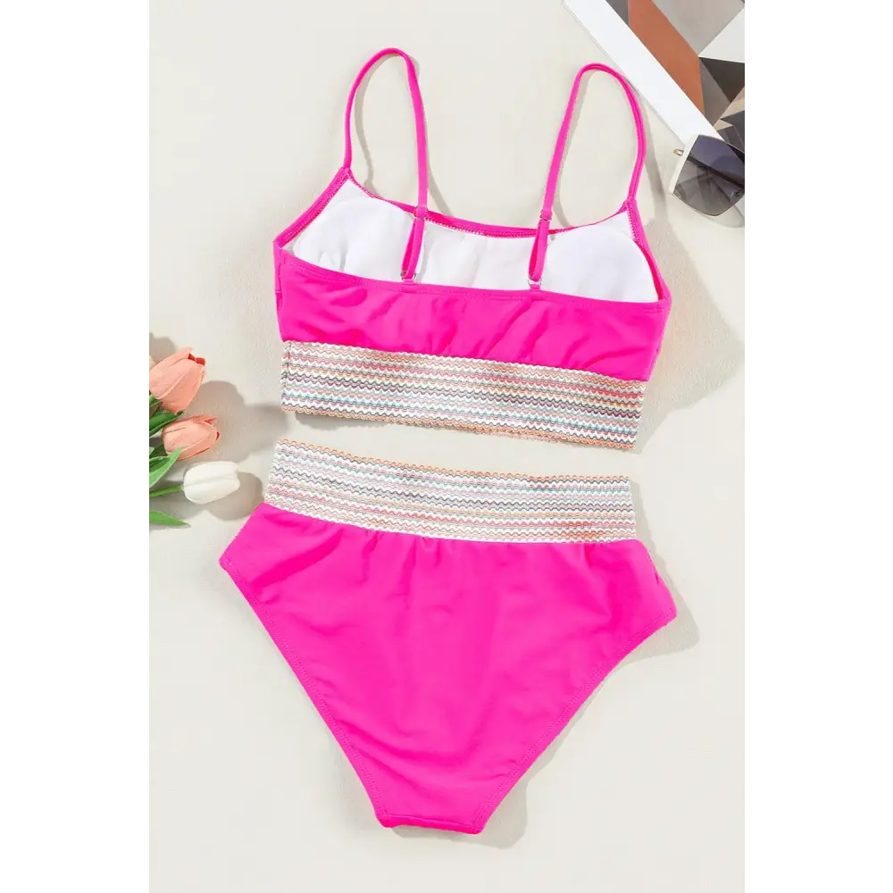 Sizzling Scoop Neck Spaghetti Strap Two-Piece Swim Set