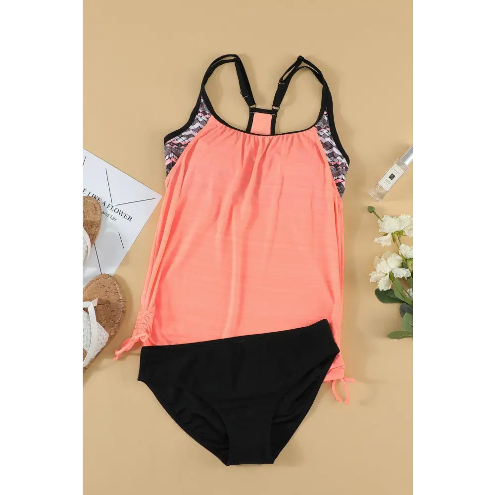 Scoop Neck Top and Brief Swim Set