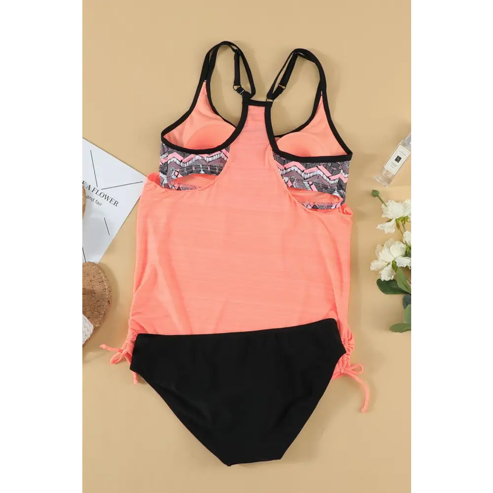 Scoop Neck Top and Brief Swim Set