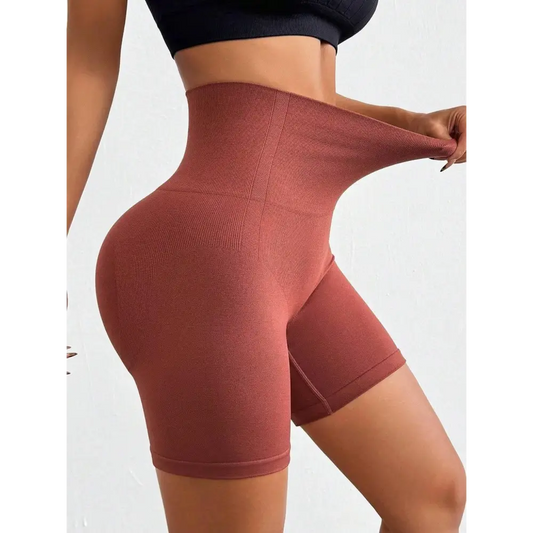 Seamless High Waist Active Shorts - Rust / S - CynthiaMonica CM