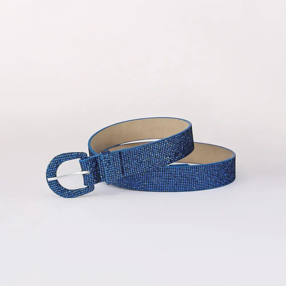 Sequin PU Leather Belt