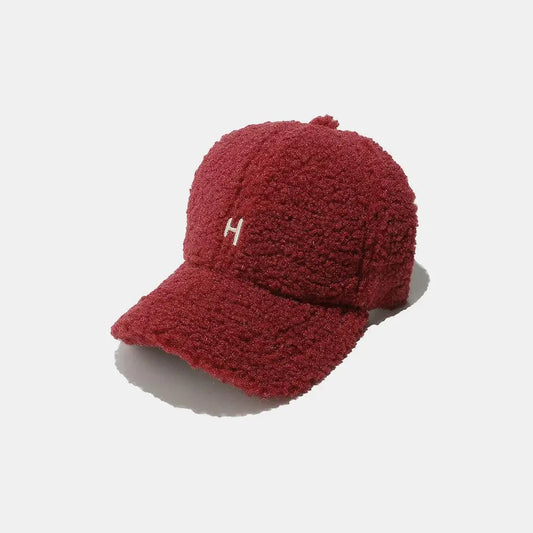 Sherpa Letter H Embroidered Cap - CM Fashion