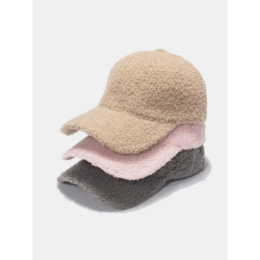 Sherpa Solid Color Baseball Cap - CM Fashion