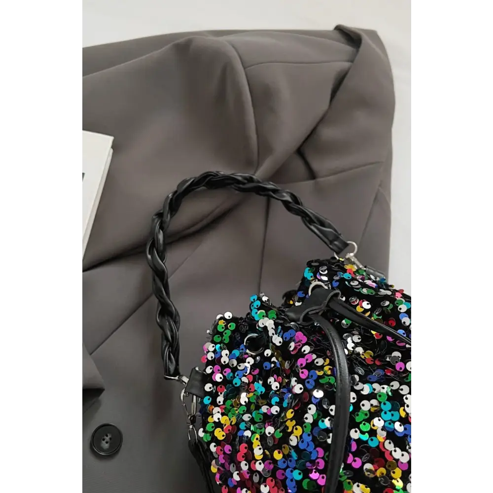 Shimmering Sequin Drawstring Bucket Bags for Every Occasion