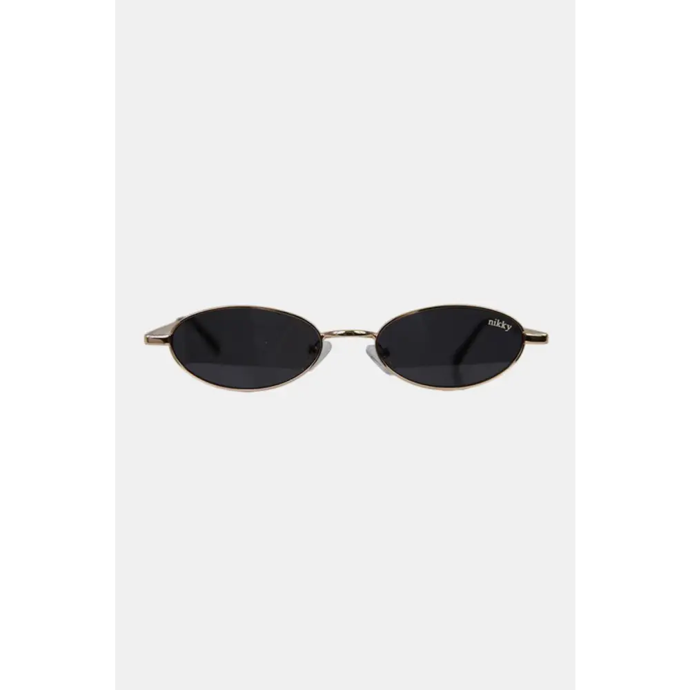 Shine Bright with Nicole Lee USA Finley Oval Metal Frame Sunglasses