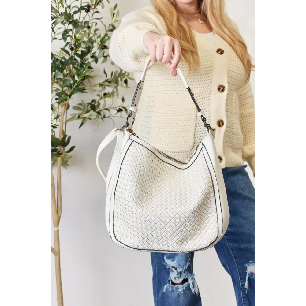 SHOMICO Weaved Vegan Leather Hobo Bag Elevates Your Style