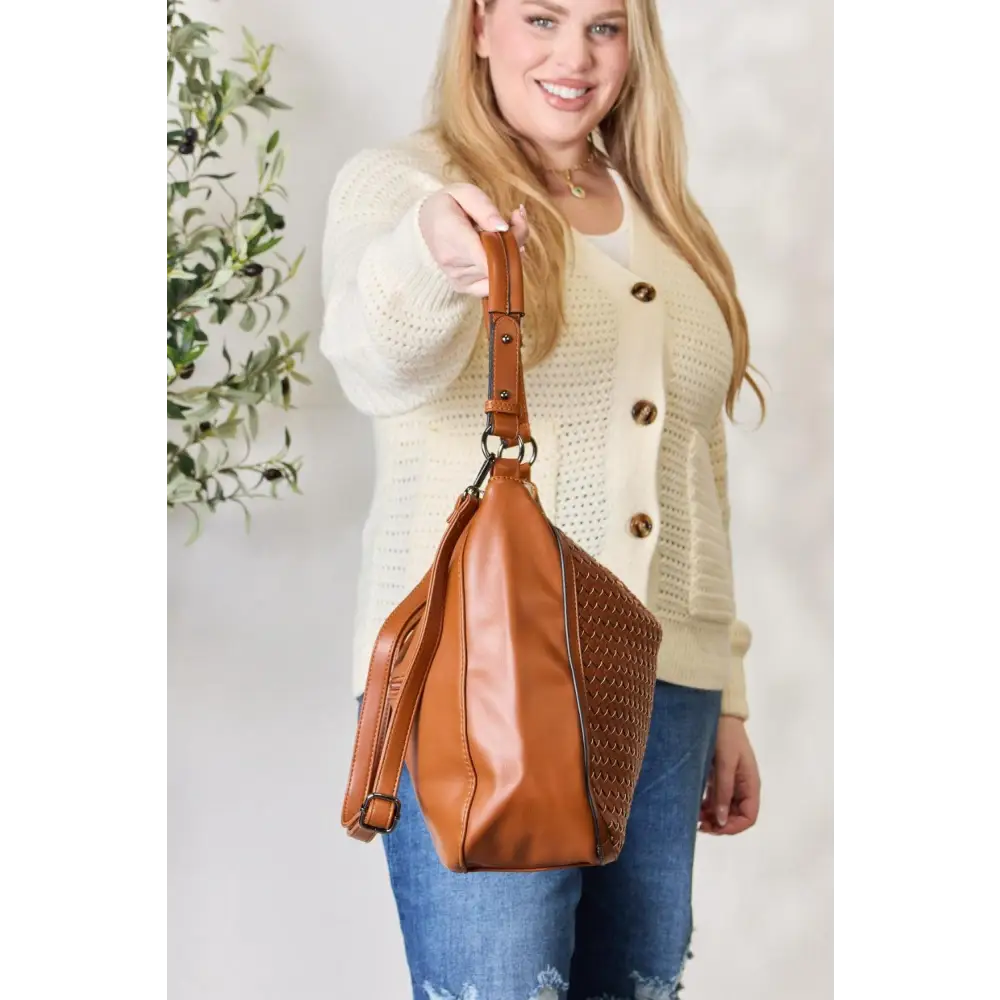 SHOMICO Weaved Vegan Leather Hobo Bag Elevates Your Style