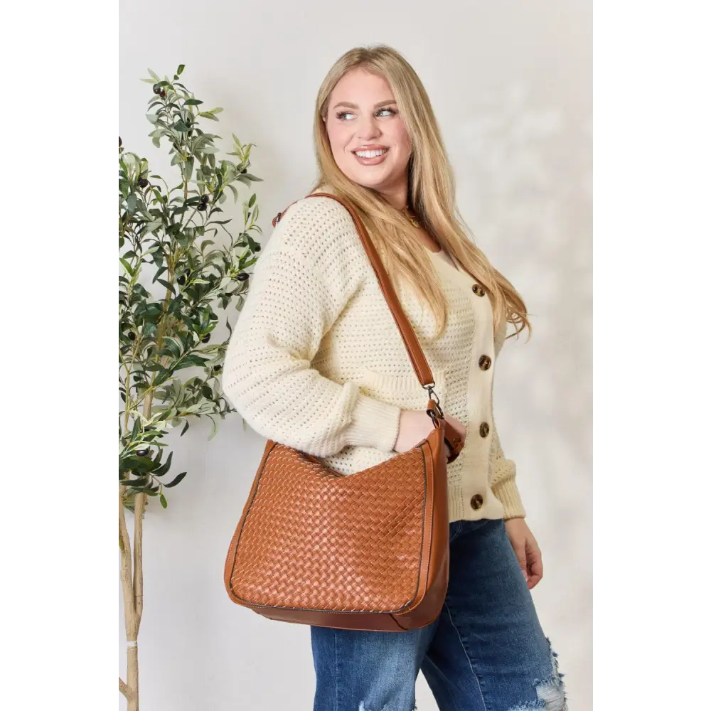 SHOMICO Weaved Vegan Leather Hobo Bag Elevates Your Style