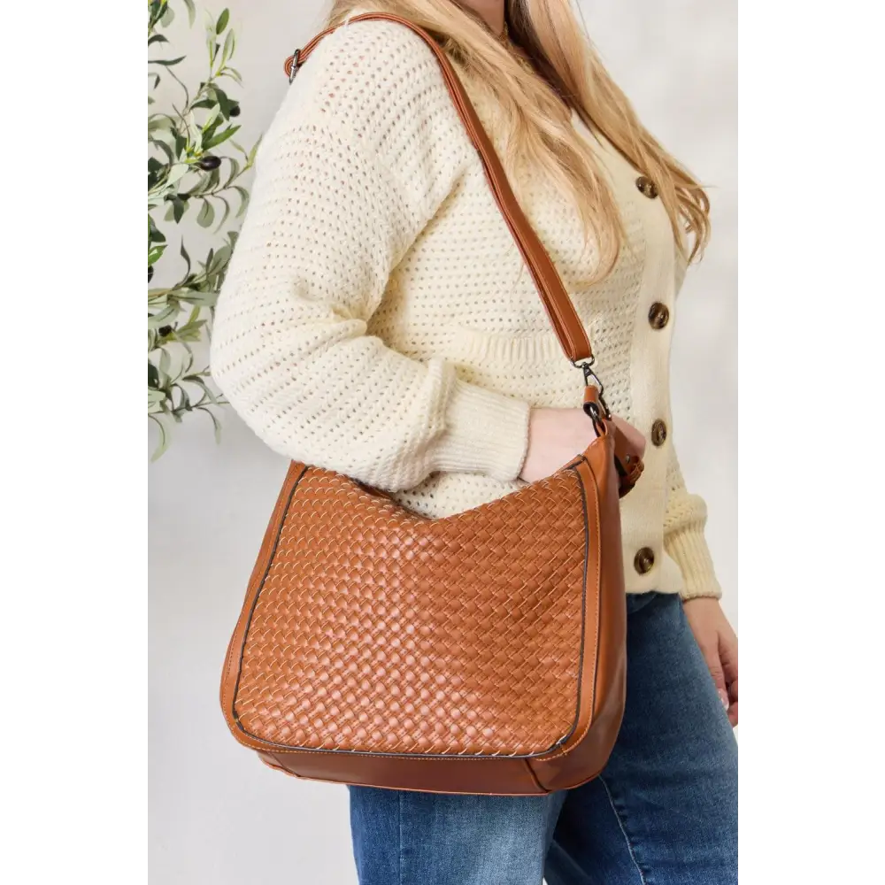 SHOMICO Weaved Vegan Leather Hobo Bag Elevates Your Style