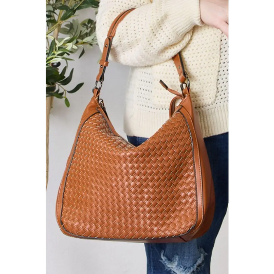 SHOMICO Weaved Vegan Leather Handbag - CM Fashion