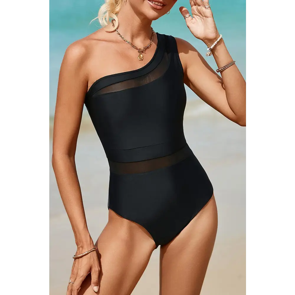 Chic Single Shoulder One Piece Swimwear