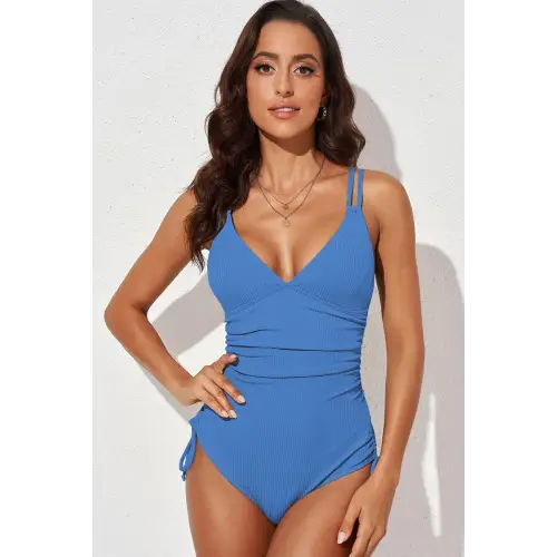 Sizzle in the Synz Tied Cutout Plunge One-Piece Swimsuit