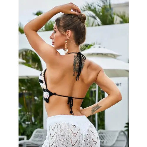 Sizzling Backless Halter Neck Swim Top