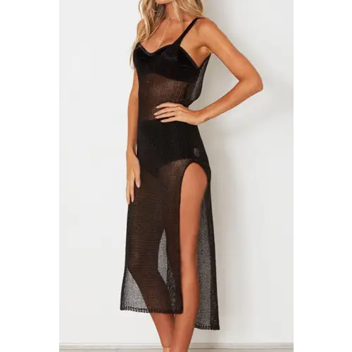 Sizzling Scoop Neck Sleeveless Cover Up for Beach Glamour