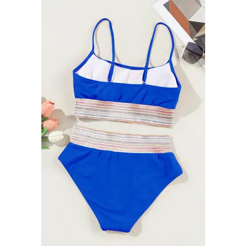 Sizzling Scoop Neck Spaghetti Strap Bikini Set for Summer Fun