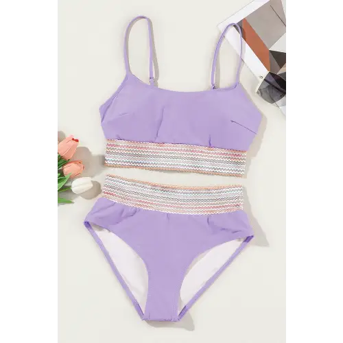 Sizzling Scoop Neck Spaghetti Strap Bikini Set for Summer Fun