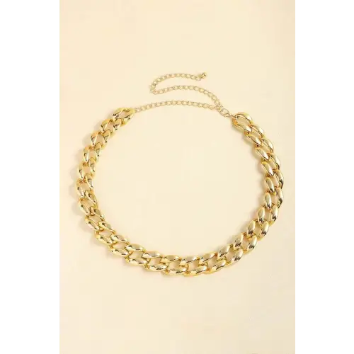 Acrylic Curb Chain Belt - Gold / One Size - CynthiaMonica CM