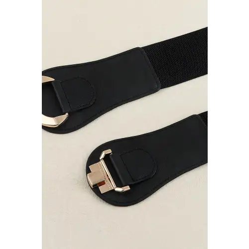 Sleek Alloy Buckle Elastic Belt for All Day Comfort