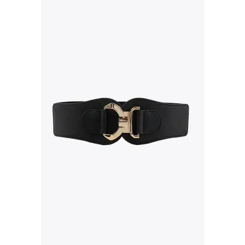 Sleek Alloy Buckle Elastic Belt for All Day Comfort