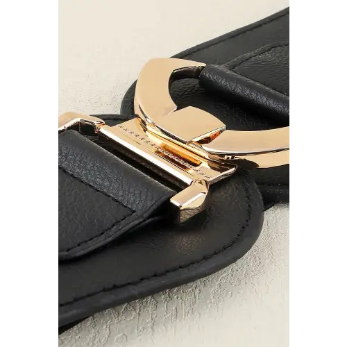 Sleek Alloy Buckle Elastic Belt for All Day Comfort