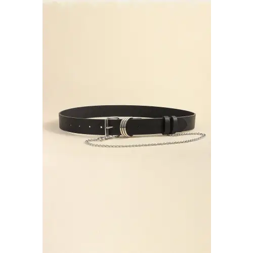 PU Leather Alloy Chain Belt - CM Fashion