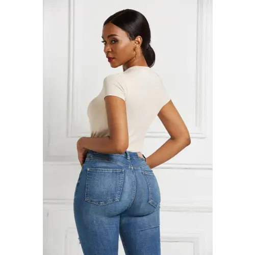 Sleek Black Short Sleeve Bodysuit