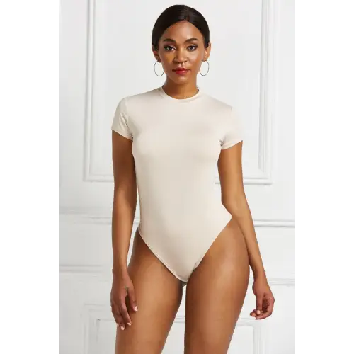 Sleek Black Short Sleeve Bodysuit