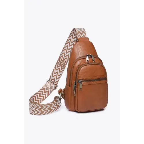 Adored It's Your Time PU Leather Sling Bag - Ochre / One Size - CynthiaMonica CM