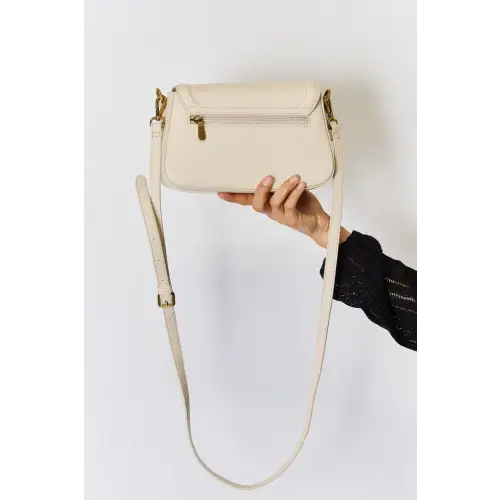 Sleek David Jones PU Leather Crossbody Bag for Stylish Adventures