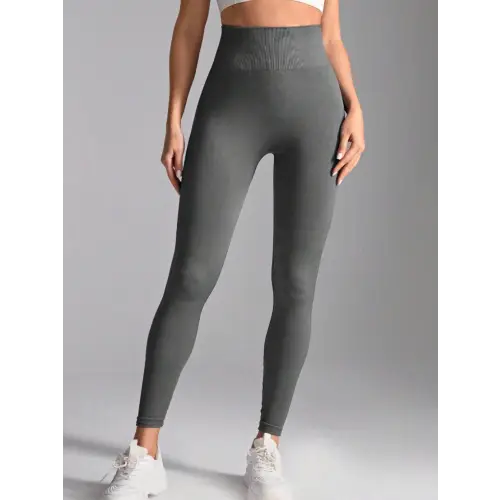 High Waist Active Leggings - Gray / S - CynthiaMonica CM