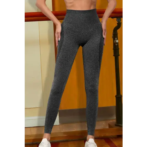 Wide Waistband Sports Leggings - CM Fashion