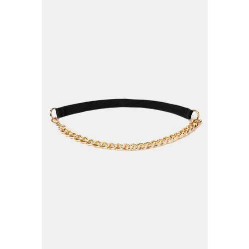 Half Alloy Chain Elastic Belt - CM Fashion