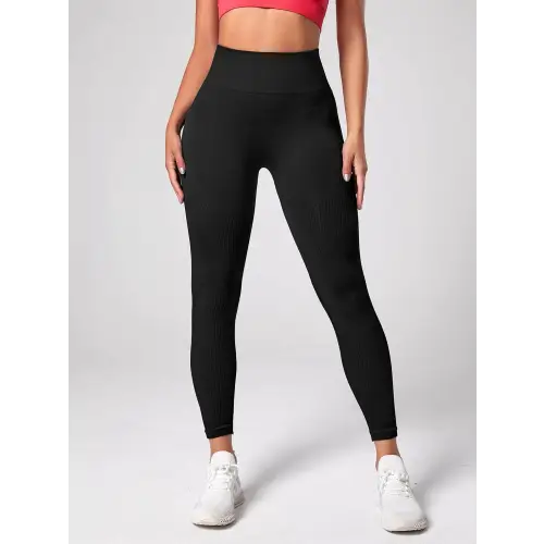 High Waist Active Leggings - Black / S - CynthiaMonica CM