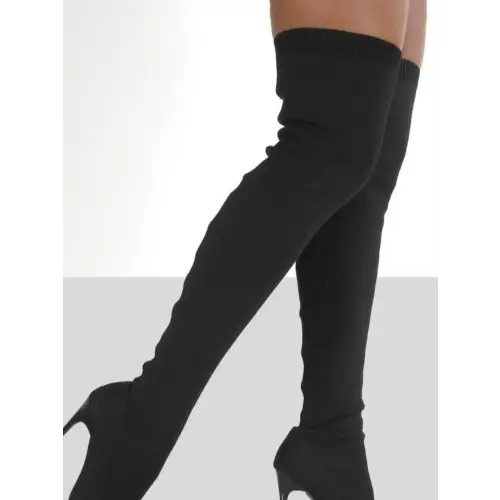 Sleek Point Toe Knee Stiletto Boots for Daring Style