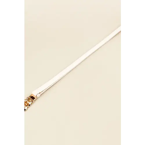 Sleek White Belt