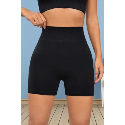 Wide Waistband Sports Shorts - CM Fashion