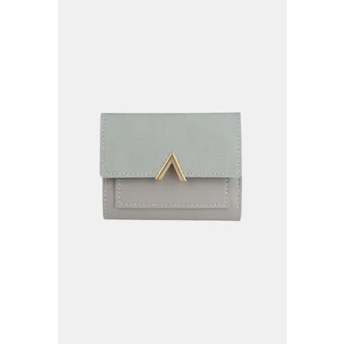 Sleek Zenana Compact Trifold Wallet with Luxe Gold Accent