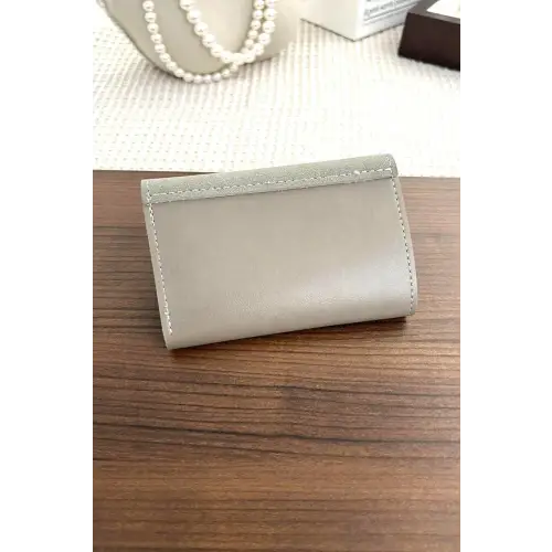 Sleek Zenana Compact Trifold Wallet with Luxe Gold Accent