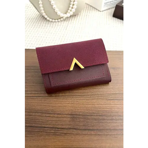 Sleek Zenana Compact Trifold Wallet with Luxe Gold Accent