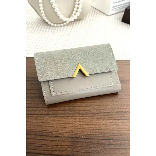 Sleek Zenana Compact Trifold Wallet with Luxe Gold Accent