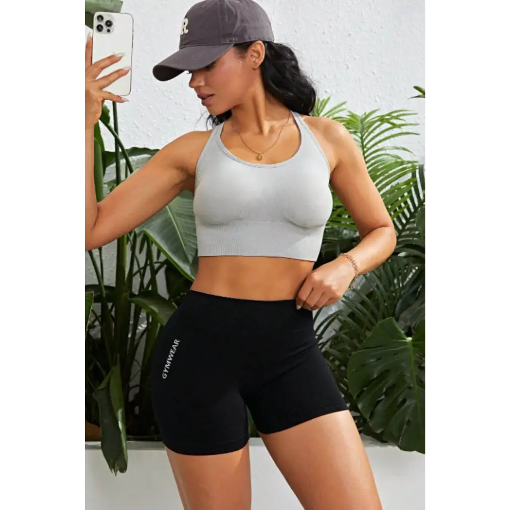 Slim Fit High Waistband Active Shorts