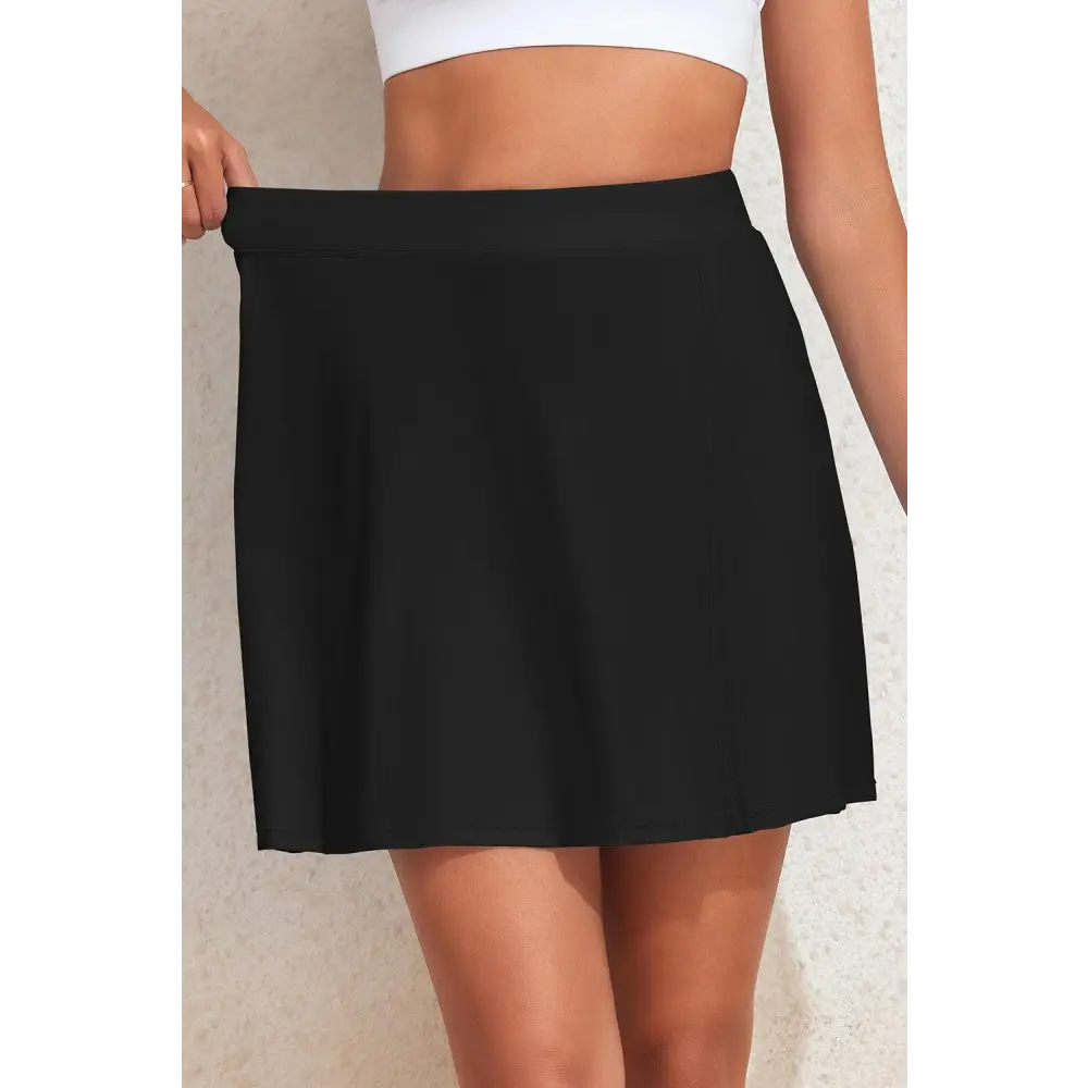 Stylish Slit Swim Skort with Pockets for Beach Adventures